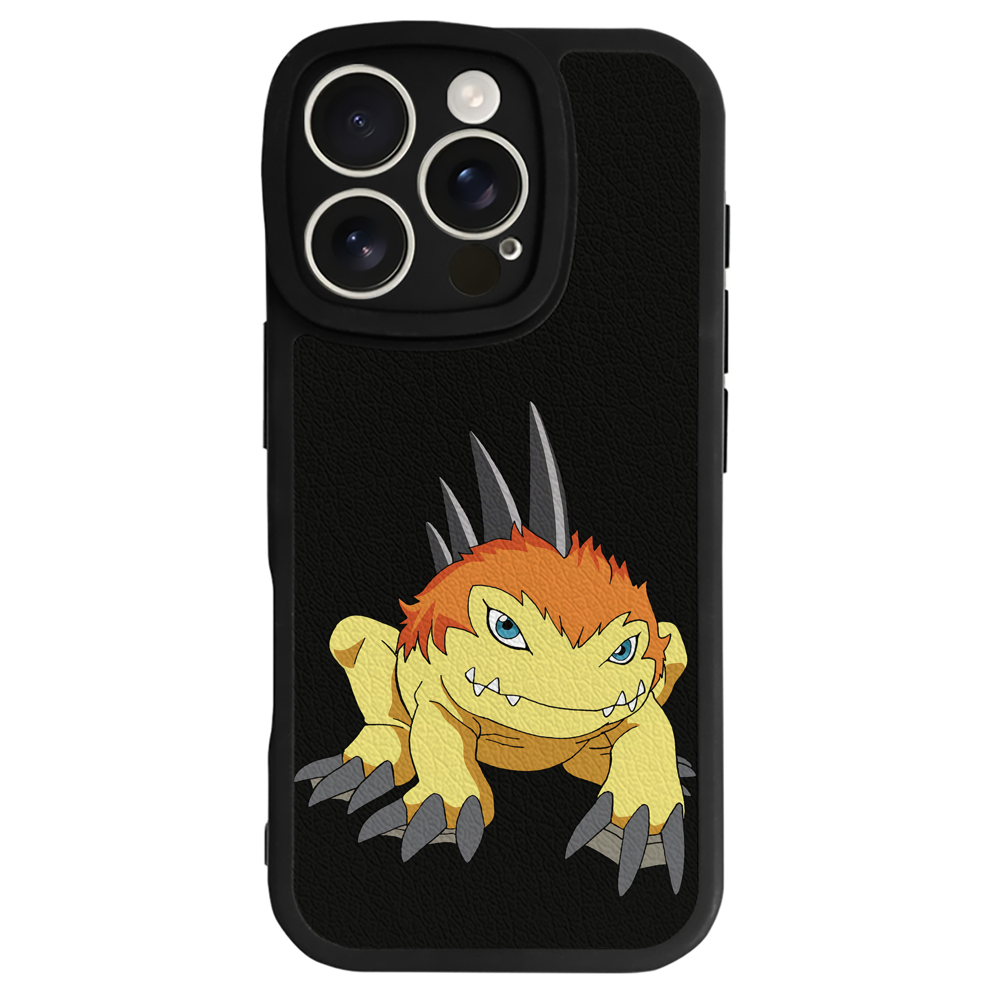 （画像用） Digimon デジタルモンスター/デジモン 【iPhone 16シリーズ対応】シリコンスマホケース（レザー調） 材質：シリコン